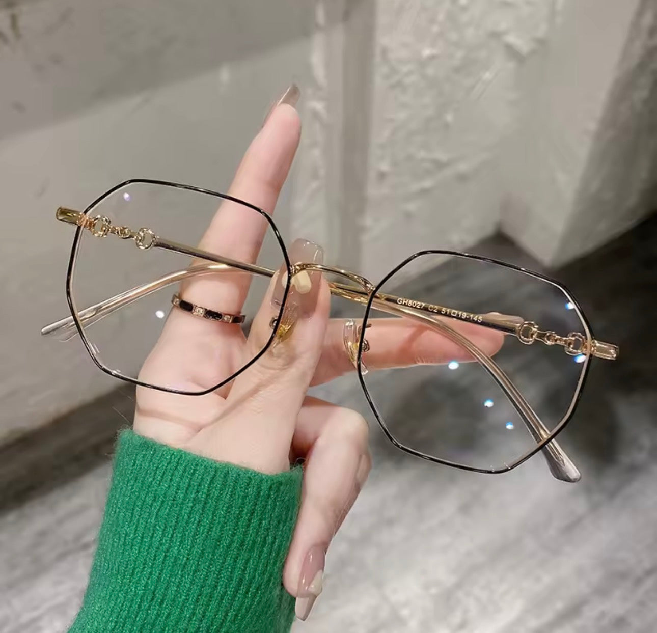 Lunettes anti lumière élégance dorée