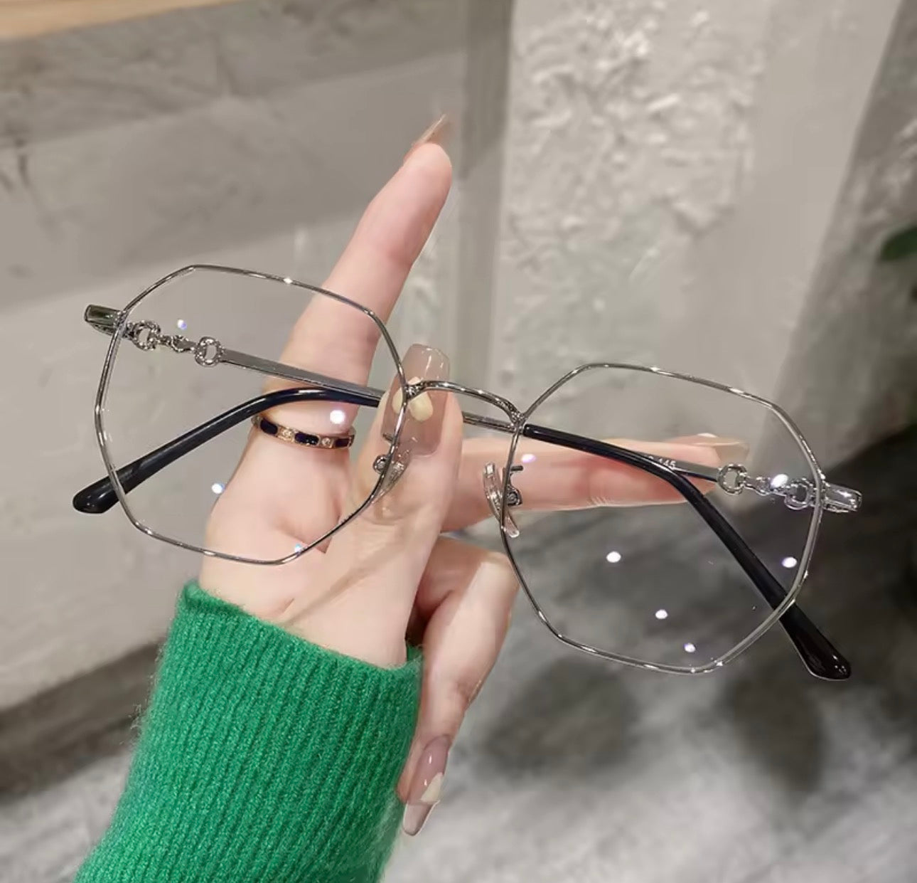 Lunettes anti lumière élégance dorée